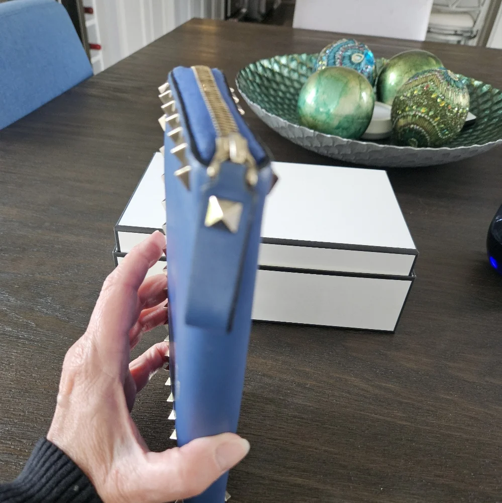 Valentino Blue Studded Wallet - Picture 2 of 9